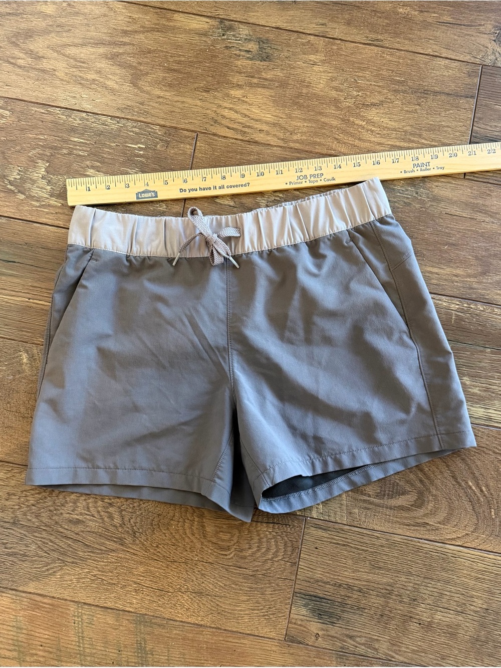 Free Fly lightweight Drawstring Women's Shorts, unlined, Taupe - size L